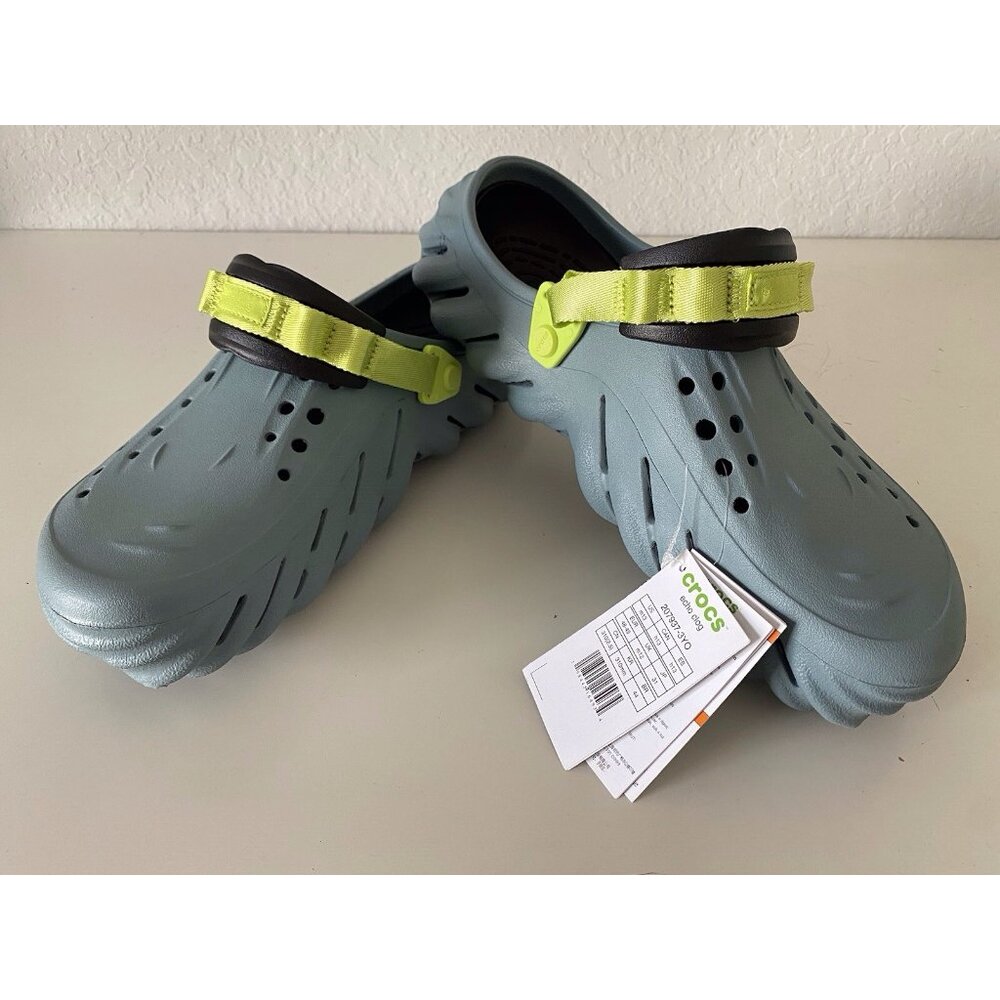 Crocs Echo Clog Casual Clogs Pond Green Yellow 207937-3YO Men’s Sz 13 NEW
